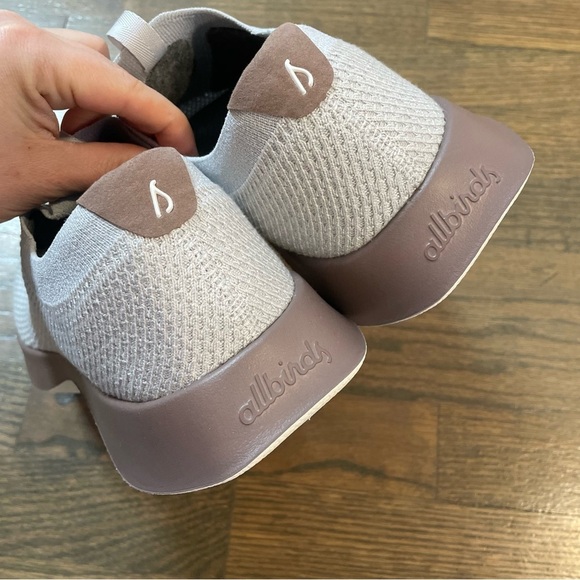 Allbirds Tree Dasher Relay Men's 9.5 Light Grey/Stormy Mauve Natural White Sole - Picture 9 of 11